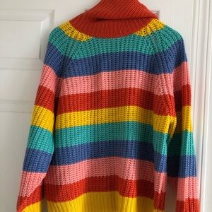 VICIDOLLS Multi-color striped turtleneck